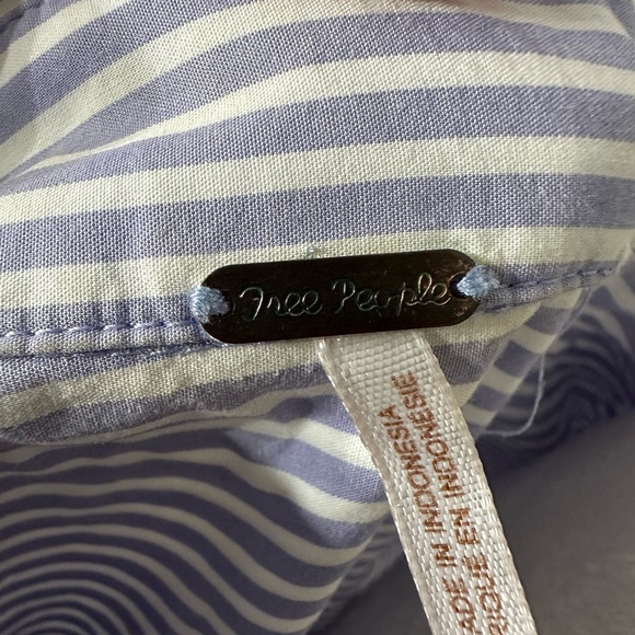 Free people Blue Striped Shirt - Picture 7 of 7